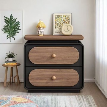 免運附發票 超低價 工廠直銷 新款奶油實木現代簡約床頭櫃輕奢小型臥室皮質家用床邊櫃收納 出貨快CH3070