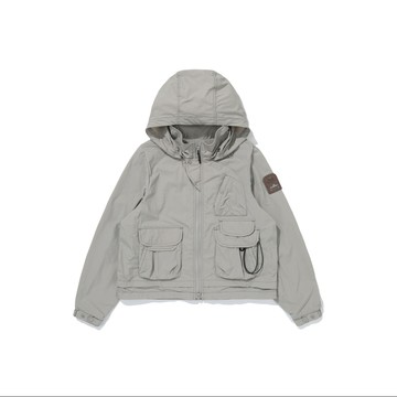 BBC EARTH 女 Detachable Hoodie Out Pockets Warm Jacket 可拆式連帽外套 淺灰 BEFJWDP01960