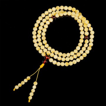 【正佳珠寶】蜜蠟琥珀 頂級橙皮微妖花白蜜 5.8-6.3mm 108顆