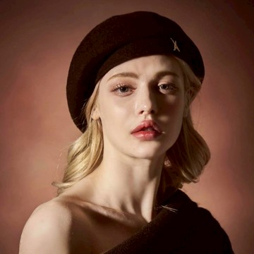 韓國 VARZAR 氣質毛料蓓蕾帽 - 灰