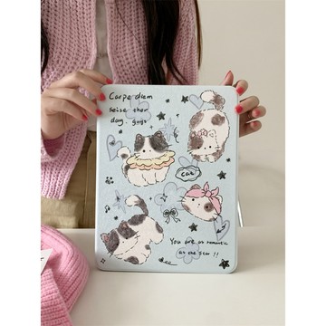 四隻小貓旋轉殼 平板保護套 帶筆槽 適用於iPad10 9 8 7 6 pro Air3 Air4 Air5 mini6