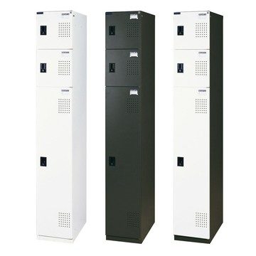 DAHFU 大富 KD 三門 多用途置物櫃 W300xD510xH1800mm 白色/鐵灰 /個 KD-30-5176 I/H