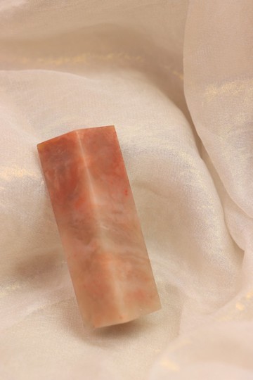 【日好手工刻印・開戶寶寶姓名單章】粉色巴林石 D33