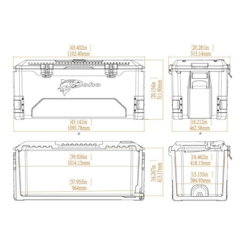 即日発送】COHO コーホー クーラーボックス 大型 165QT 156L 保冷7日 キャンプ 釣り バーベキュー レジャー 保冷ボックス |  LINEブランドカタログ