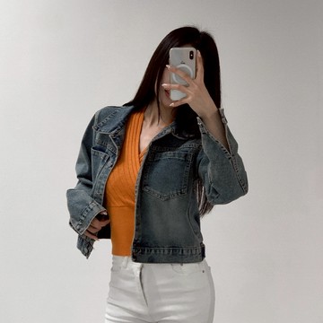 【Aa.chic】復古雙口袋排釦牛仔外套(單一色).女裝/外套/翻領/雙口袋/牛仔/百搭/四季/復古【C012030】