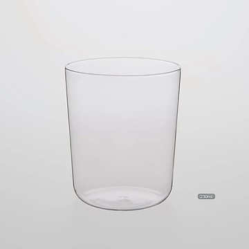 TG 耐熱玻璃廣口水杯 時尚曲線杯