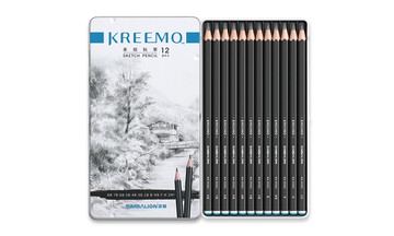 雄獅 KMPC-9561 KREEMO 素描鉛筆 (12色組) (鐵盒裝)【APP滿額下單10%點數(單一帳號最高5000點)】1/31止