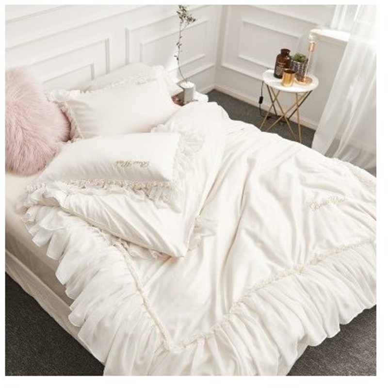 Sd D Q Best Wish シフォンフリル プリンセス ベッドカバー 4点セット 通販 Lineポイント最大0 5 Get Lineショッピング