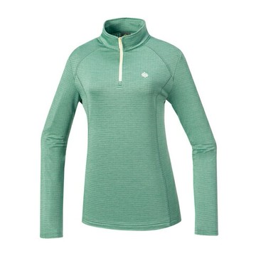 【【蘋果戶外】】山林 22P16-72 薄荷綠【女款】半門襟雲彩針織保暖上衣 刷毛衣保暖衣中層衣運動上衣 Mountneer 秋冬