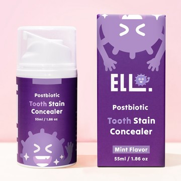 研舒肌 ELLO 益生菌 牙齒亮白 矯正膏（矯正校色瞬白 即刻煥白遮瑕膏 無氟不含氟 紫色牙膏 牙齒美白貼片 黃牙美白膏