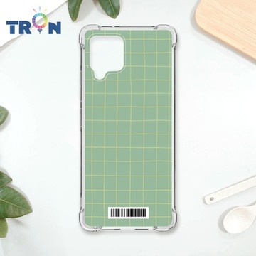 TRON 三星 A42 手繪簡約方格紋B款 四角防摔載具殼 軟殼 手機殼
