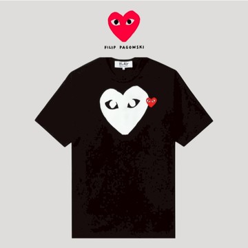 【other more 特選潮流】日本製 川久保玲 COMME Des GARCONS PLAY 大白心紅色標誌T恤