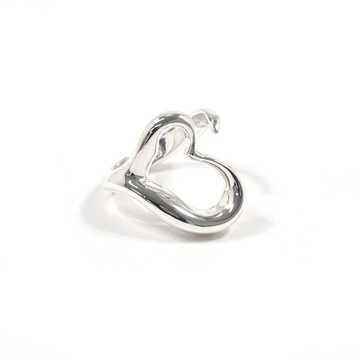 【日本直送．二手美品】11 號 蒂芙尼 TIFFANY&Co. 戒指 鏤空愛心 艾爾莎‧畢設蒂 銀 925 飾品