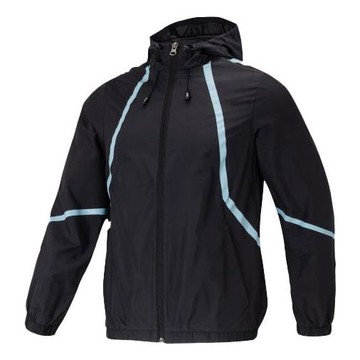 adidas neo Sports Back Printing hooded Casual Windbreaker Jacket Black