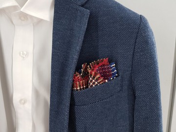 Pocket Square - 多紅色反面針織