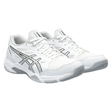 ASICS 亞瑟士 女款 GEL-TACTIC 12 運動排羽球鞋 1072A092-100  白色 + 灰色  27cm