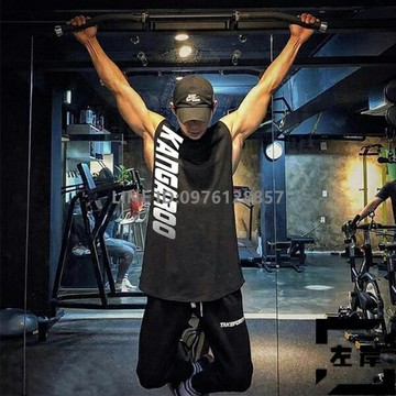 運動上衣寬鬆跑步訓練坎肩衣服無袖t恤上衣鍛煉健身背心男【雲木雜貨】
