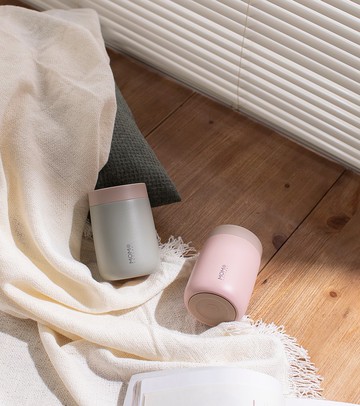 日本 MOMOCONCEPT Cube 大立方保溫杯 銀色瓶身 360ml 5 色