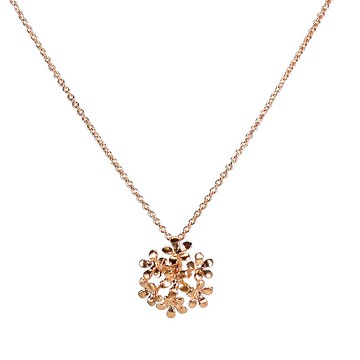 Blossom Flower 吊墜項鍊，圓形花朵