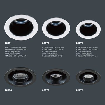 LED3W5W7W9W崁燈 B18-55-22071 22072 22073 22074 22075 22076