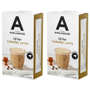 AVALANCHE 焦糖風味拿鐵即溶咖啡  16g  8包  2盒