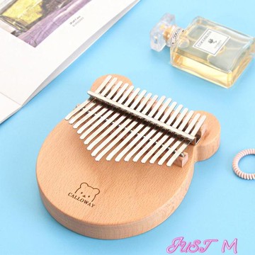 ☆樂天精選拇指琴17音實木質板式卡林巴拇指琴小熊款kalimba手指鋼琴電箱簡單樂器 雙11全館免運