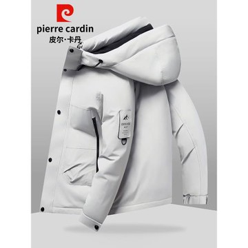 皮爾卡丹加厚羽絨服男士短款冬季新款戶外保暖白鴨絨冬裝外套襖子