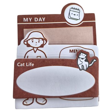 MY DAY 生活日記便利貼套裝  雪頂旋轉奧利奧  醇香熱可可  抹茶相思繩  黑糖髒髒奶  藍海晨曦  享樂果果壺  樹莓優格  玻璃奇異夢  3個  1組