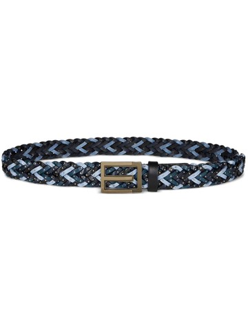 ETRO - woven leather belt - men - Calf Leather - 105 - Blue