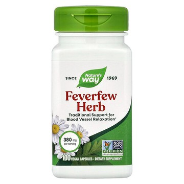 Nature's Way, 小白菊，380 毫克，100 粒素膠囊