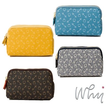 Why經典三拉鏈多功能零錢包-多色