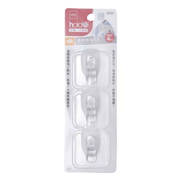 2號中3入透明掛勾hold掛(1組)