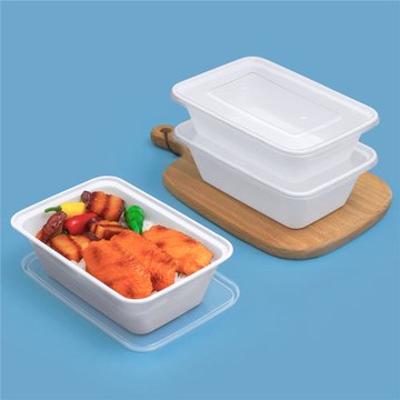 750ml方一次性打包盒一次性塑料盒快餐盒外賣盒透明飯盒米飯