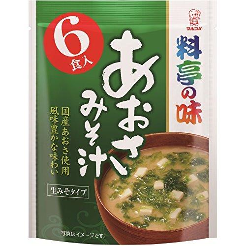 マルコメ お徳用 料亭の味 あおさ 即席味噌汁 国産あおさ使用 6食×7袋