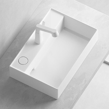免運 破損補寄 台上盆 陶瓷盆 洗手盆 台上面盆 臺上盆隱藏式左右側后下水陽臺洗手盆洗衣機洗手池陶瓷家用洗臉盆 工廠直銷 可批發 售後保障 5h12