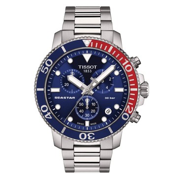 TISSOT 官方授權 SEASTAR 1000 海洋之星 計時腕錶 錶 手錶 送禮 T1204171104103 / T120.417.11.041.03