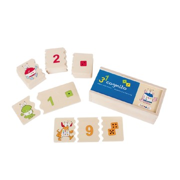 beleduc 趣味配對 數字和配對 3歲以上 木製玩具  1組