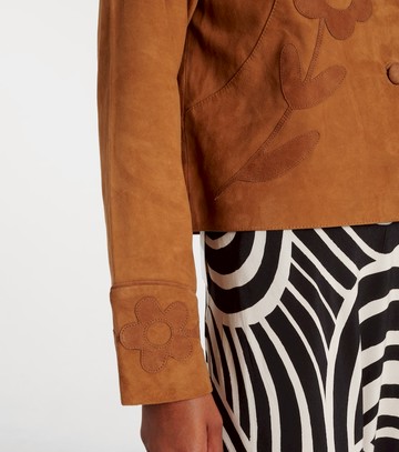 Rixo Dionne appliqué suede jacket