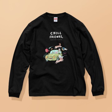 CHILL FRIENDS 妖怪們的公路旅行 / 安心品質 / 經典長袖純棉T恤