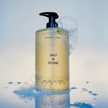 美國 SALT & STONE 玻尿酸保濕潔膚露450ml-檜木佛手柑(公司貨)