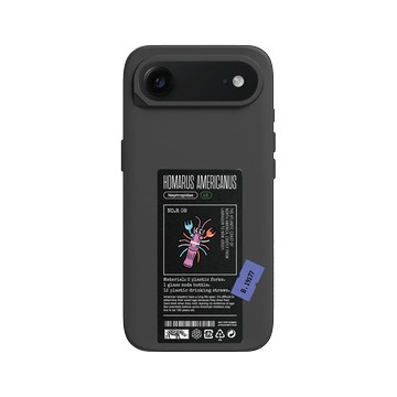 iPhone Air SolidX 黑 - Marine Debris - 玻璃瓶美洲螯龍蝦