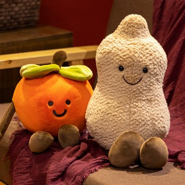 特價✨趣味Jellyc花生公仔 英國仿真花生玩偶抱枕柿子毛絨玩具 好柿花生娃 睡覺抱枕 抱枕靠墊 造型抱枕 靠墊 抱枕