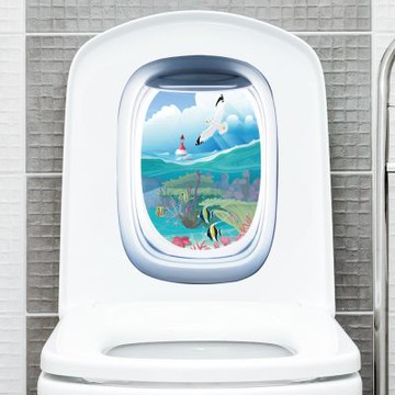 【MR.ZAKKA】創意萬用裝飾貼紙-景觀主題 海底星空窗景 F款 居家布置 DIY可移式壁貼 無痕壁貼 牆貼