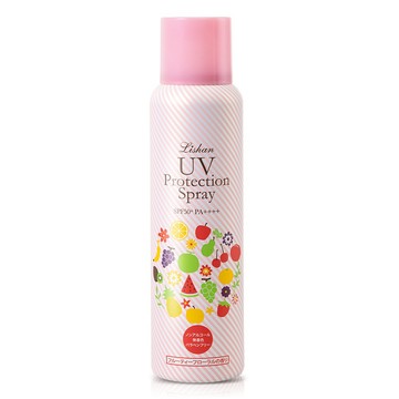 LISHAN UV 防曬噴霧 SPF50+ 100g (亮白款) 隨身瓶 防曬 無色 無酒精 噴霧 涼感防曬 清爽 美白