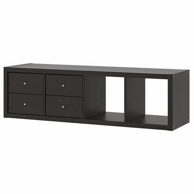【IKEA/イケア/通販】KALLAX カラックス シェルフユニット インサート2個付き, ブラックブラウン,…[3](19278291)