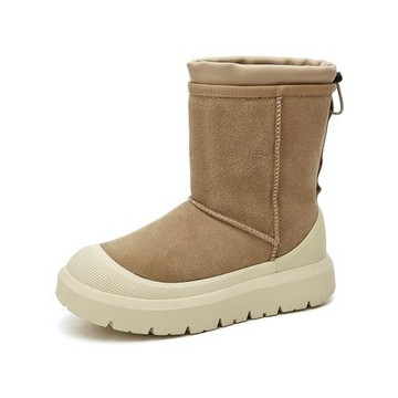 厚底加絨保暖雪地靴女秋冬新款王一博女鞋增高時尚短筒靴