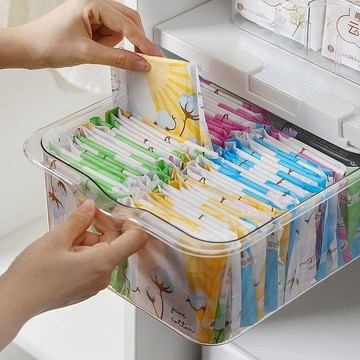 日常實用✨衛生巾姨媽巾收納盒壁掛式衛生間生理期收納神器有蓋抽屜式大容量
