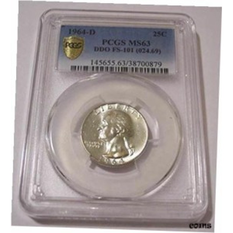 品質保証書付】 アンティークコイン NGC PCGS 1964 D Washington