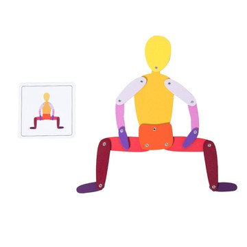 「童森系列」 蒙氏木製幼兒童運動火柴小人折疊百變木人遊戲幼兒園早教益智玩具