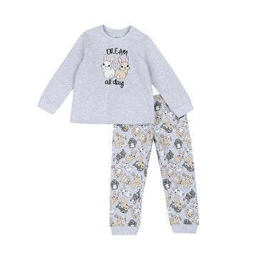 休閒居家 -花灰甜蜜兔休閒套裝